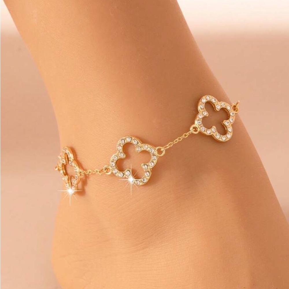 Gold Flower Anklet